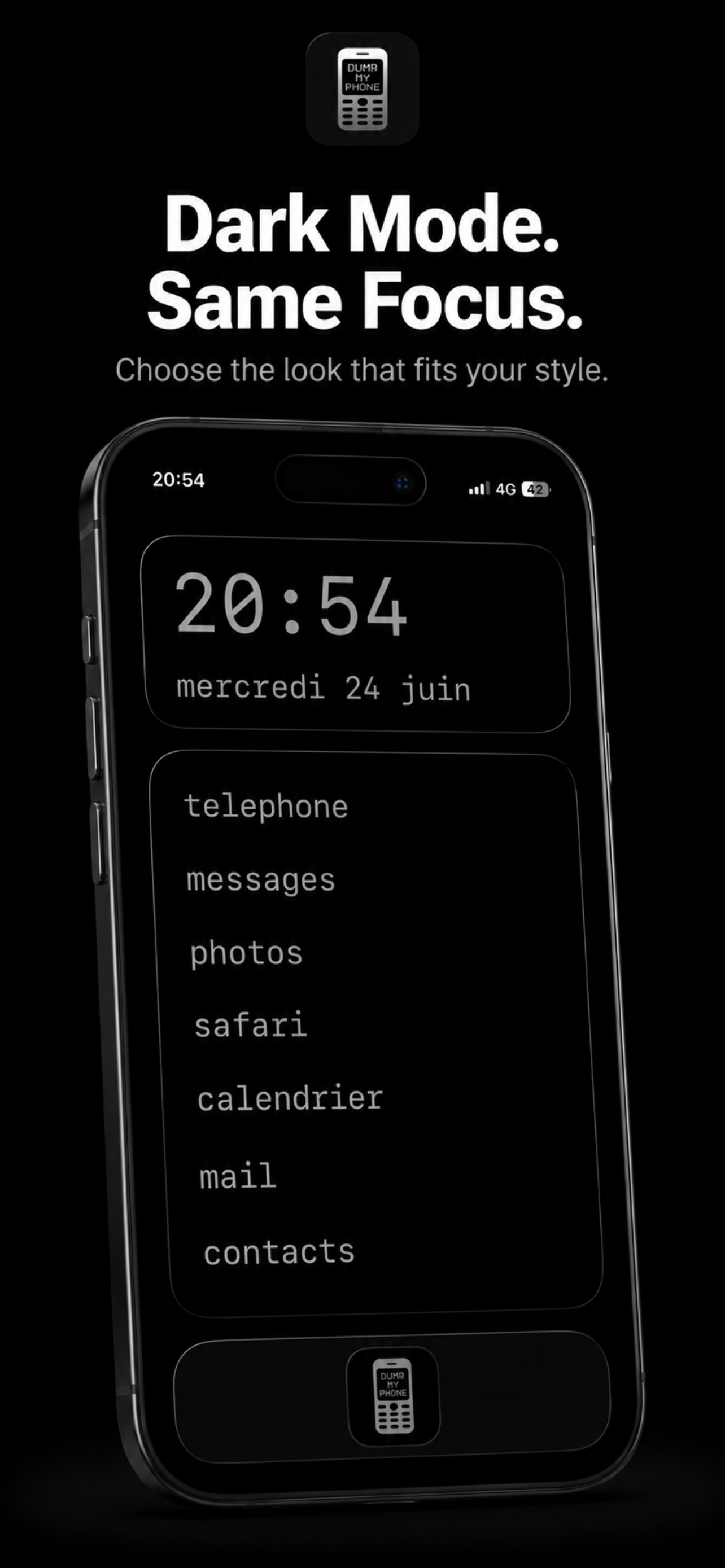 Réglage du nombre d'applications avec Dumb My Phone